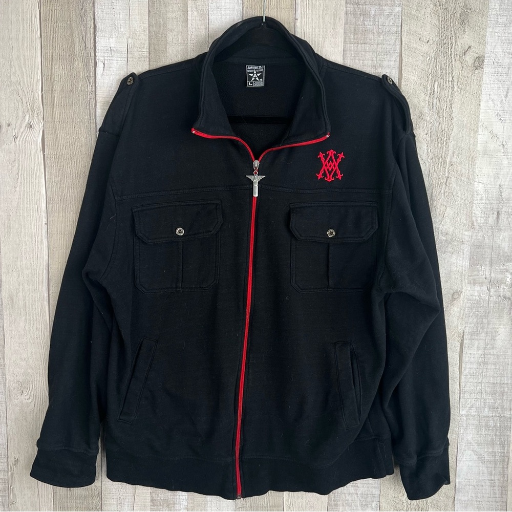 Vintage Avirex Jacket Mens SZ-Large Black Zip Up Military Bomber Flight
Aviator
